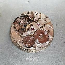 Sthi & Brün 1905 antique pocket watch movement w tourbillon-like regulator