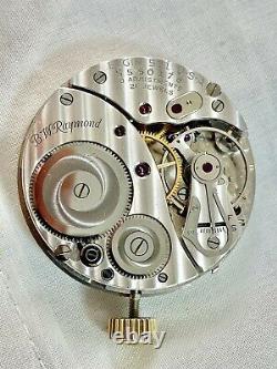 Stunning High Grade B W Raymond 21 Jewel Elgin Antique Pocket Watch Movement