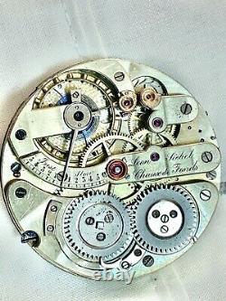 Super Large High Grade Leon Sichel Swiss Antique Pocket Watch Movement