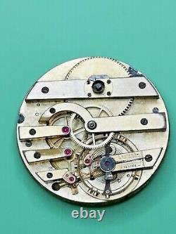 Swiss Detent Chronometer Pocket Watch Movement for Repair Good Balance (J81)