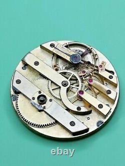 Swiss Detent Chronometer Pocket Watch Movement for Repair Good Balance (J81)