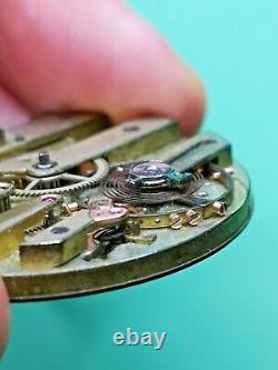 Swiss Detent Chronometer Pocket Watch Movement for Repair Good Balance (J81)