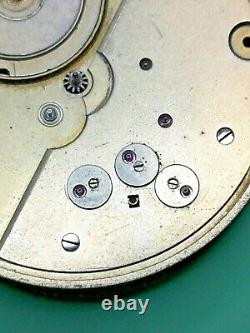 Swiss Detent Chronometer Pocket Watch Movement for Repair Good Balance (J81)