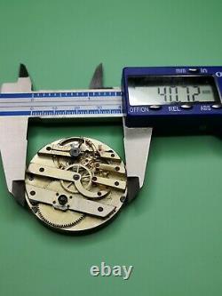 Swiss Detent Chronometer Pocket Watch Movement for Repair Good Balance (J81)