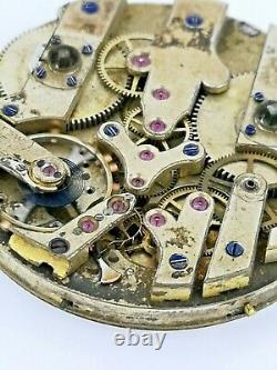 Swiss Independent Seconds Dual Train Pocket Watch Movement Highly Jewelled (E70)