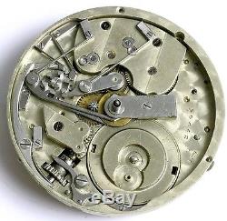 Swiss Lever High Grade Chronograph Pocket Watch Movement Spares Or Repairs F34