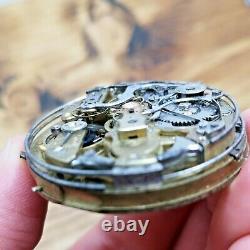 Swiss Repeater Pocket Watch Movement Ticking For Restoration, Parts (AP45)