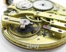 Swiss big pocket watch 15 jewels movement for parts with wolf teeth