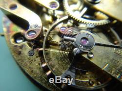 Swiss pivoted detent chronometer pocket watch movement, 46.4mm dial diameter-m26