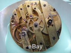 Swiss pivoted detent chronometer pocket watch movement, 46.4mm dial diameter-m26