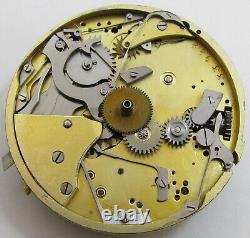 Swiss repeater jeweled Pocket Watch Movement incomplete for parts diameter 44 mm