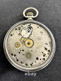 TELLUS Movement 49mm Antique Pocket Watch Requires Maintenance