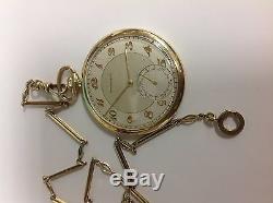 TIFFANY & Co. 14k Pocket Watch with Movado Movement & 14k Fob Gorgeous REDUCED