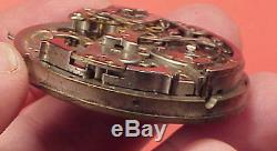 TWO U S Patent DEPOSE 1/4 Repeater Movements 1 is CHRONOGRAPH 44MM Pocket Watch
