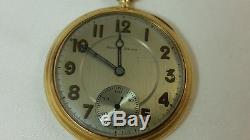 Thin 14K Solid Yellow Gold South Bend Pocket Watch Chesterfield 431 Movement