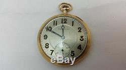 Thin 14K Solid Yellow Gold South Bend Pocket Watch Chesterfield 431 Movement
