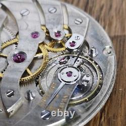 Thin High Grade Pocket Watch Movement, 2.75mm Thick, Dial Insc. Cartier (W174)