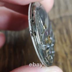 Thin High Grade Pocket Watch Movement, 2.75mm Thick, Dial Insc. Cartier (W174)