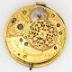 Tho. Tennant Of London English Antique Fusee Pocket Watch Movement, Running