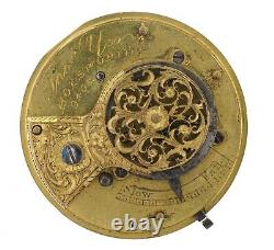 Thomas Yeo English Verge Fusee Pocket Watch Movement Spares Or Repairs W146