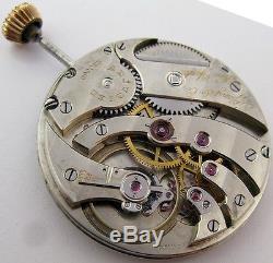 Tiffany & Co Pocket Watch Movement for parts 17j, adj. For parts, OF high grade