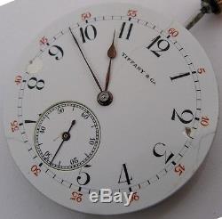 Tiffany & Co Pocket Watch Movement for parts 17j, adj. For parts, OF high grade