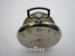 Tiffany & Co. Vintage 18k White Gold Pocket Watch Swiss Movement Running