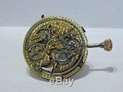 Tiffany Quarter Repeater Chronograph Swiss Pocket Watch Movement