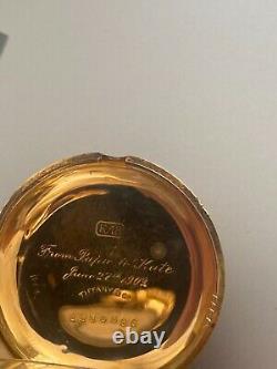 Tiffany & co small pocket watch 29mm perfect working 18K GOLD SWISS (P29)