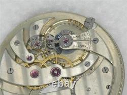 Top Grade 43mm Ed. Koehn 18 Jewel Nickel Plojoux Pocket Watch Movement, Running