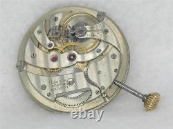 Top Grade 43mm Ed. Koehn 18 Jewel Nickel Plojoux Pocket Watch Movement, Running