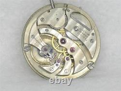 Top Grade 43mm Ed. Koehn 18 Jewel Nickel Plojoux Pocket Watch Movement, Running