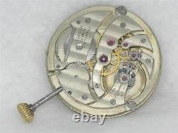 Top Grade 43mm Ed. Koehn 18 Jewel Nickel Plojoux Pocket Watch Movement, Running