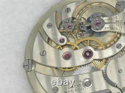 Top Grade 43mm Ed. Koehn 18 Jewel Nickel Plojoux Pocket Watch Movement, Running