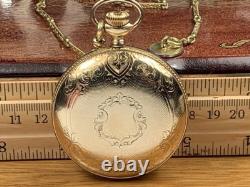 Trainmen's Special Railroad Pocket Watch 23 Jewels Keeps Time With Chain & FOB