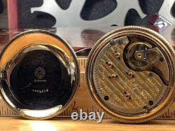 Trainmen's Special Railroad Pocket Watch 23 Jewels Keeps Time With Chain & FOB