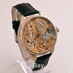 ULYSSE NARDIN Maxi Skeleton HAND-ENGRAVED ART movement Pocket Watch 1905s