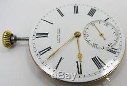 Ulysse Nardin Locle 16s pocket watch movement & porcelain dial for part