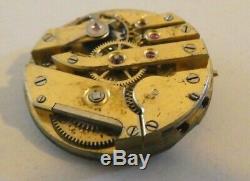 Ulysses Nardin Small pocket watch movement not working for parts (K416)