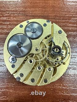 Union Horlogere Movement 43mm Antique Pocket Watch Requires Maintenance