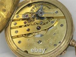 Unique 18 Jewel Mens 50mm Patek Movement & Dial, Signed For Adjuster F. Modoux