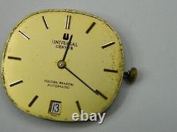 Universal Geneve 2-67 Golden Shadow 25j Micro-rotor Watch Movement Runs Repair