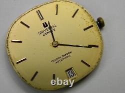 Universal Geneve 2-67 Golden Shadow 25j Micro-rotor Watch Movement Runs Repair