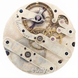 Unsigned High Grade Swiss 40 x 10.1 mm Key Wind Antique Pocket Watch Movement