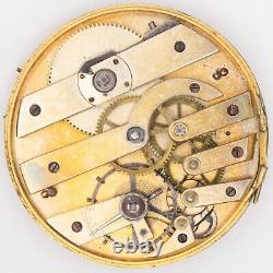 Unsigned Swiss 51.8 x 12 mm Key Wind / Set Antique Pocket Watch Movement