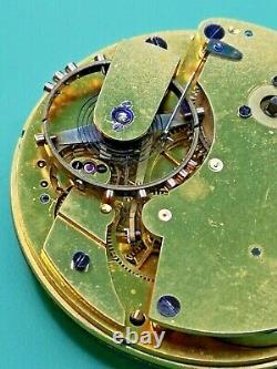 Unusual Detent Chronometer Pocket Watch Movement by Tupman for Repair (K39)