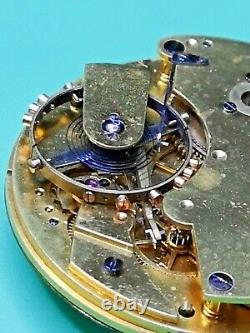 Unusual Detent Chronometer Pocket Watch Movement by Tupman for Repair (K39)