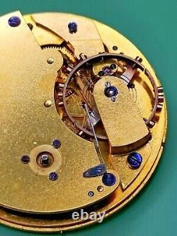 Unusual Detent Chronometer Pocket Watch Movement by Tupman for Repair (K39)