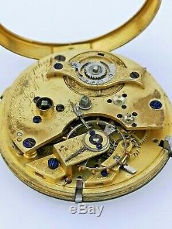 Unusual French, Royal Exchange London Fusee Pocket Watch Movement (AC96)