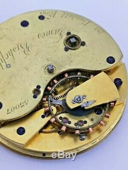 Unusual Up/Down Reverse Fusee Freesprung Pocket Watch Movement (R80)